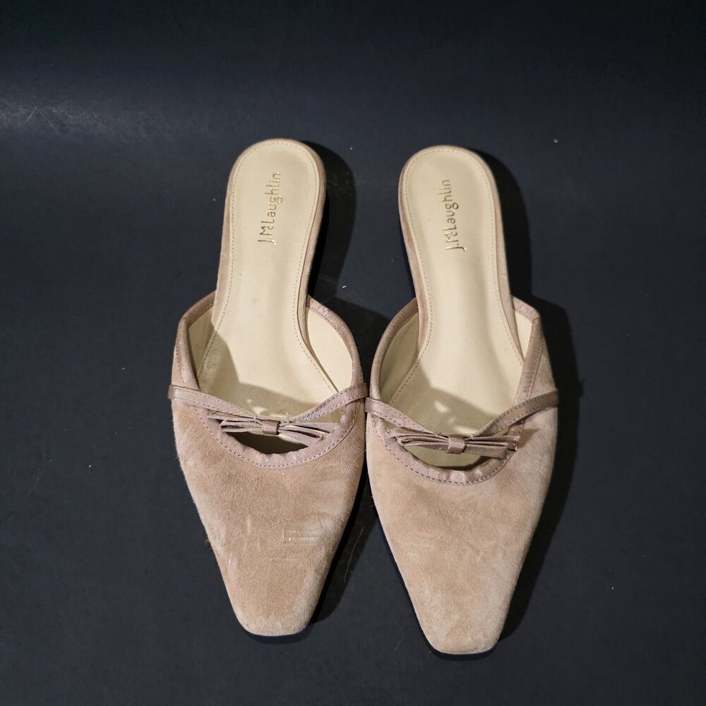 J.Mclaughlin Holina Mule Flat Suede Sandals sz 8.5